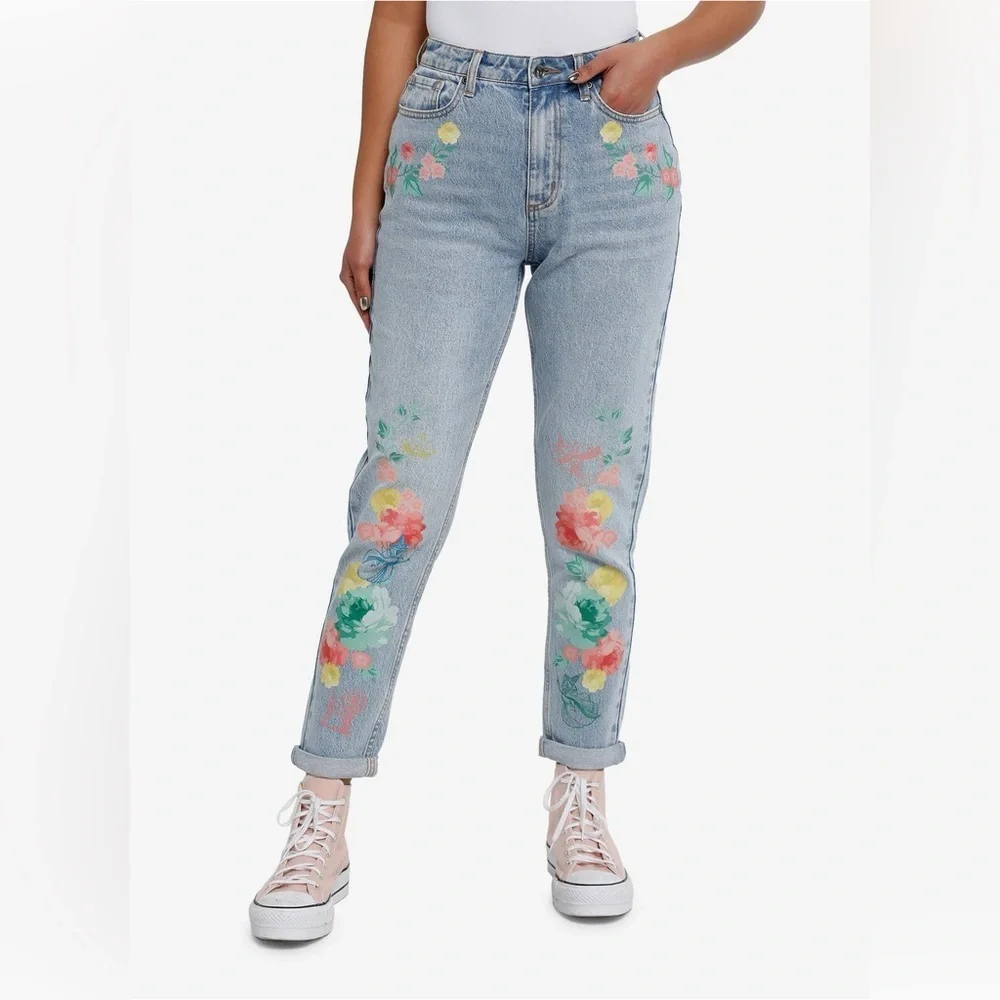 Disney Sleeping Beauty Three Good Fairies Mom Jeans Her Universe size 13